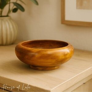 Wood trinkets key bowl marble colour, small planter, or catchall.